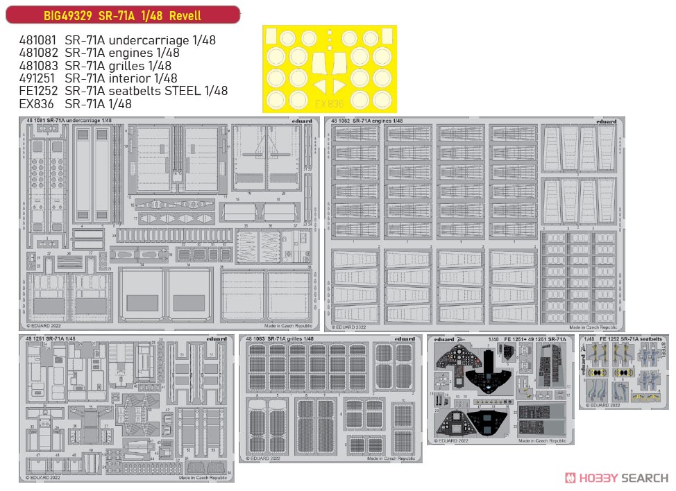 SR-71A ビッグEDパーツセット (レベル用) (プラモデル) その他の画像1