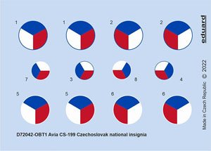 CS-199 Czechoslovak National Insignia (for Eduard) (Decal)