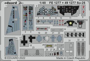 Photo-Etched Parts for Su-25 (for Zvezda) (Plastic model)