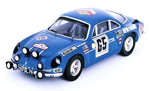 アルピーヌルノー A110 1969年ツール・ド・コルス 2位 #65 Pierre Orsini / Jean-Baptiste Canonici (ミニカー)