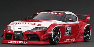 LB-WORKS Toyota Supra (A90) White/Red (Diecast Car)