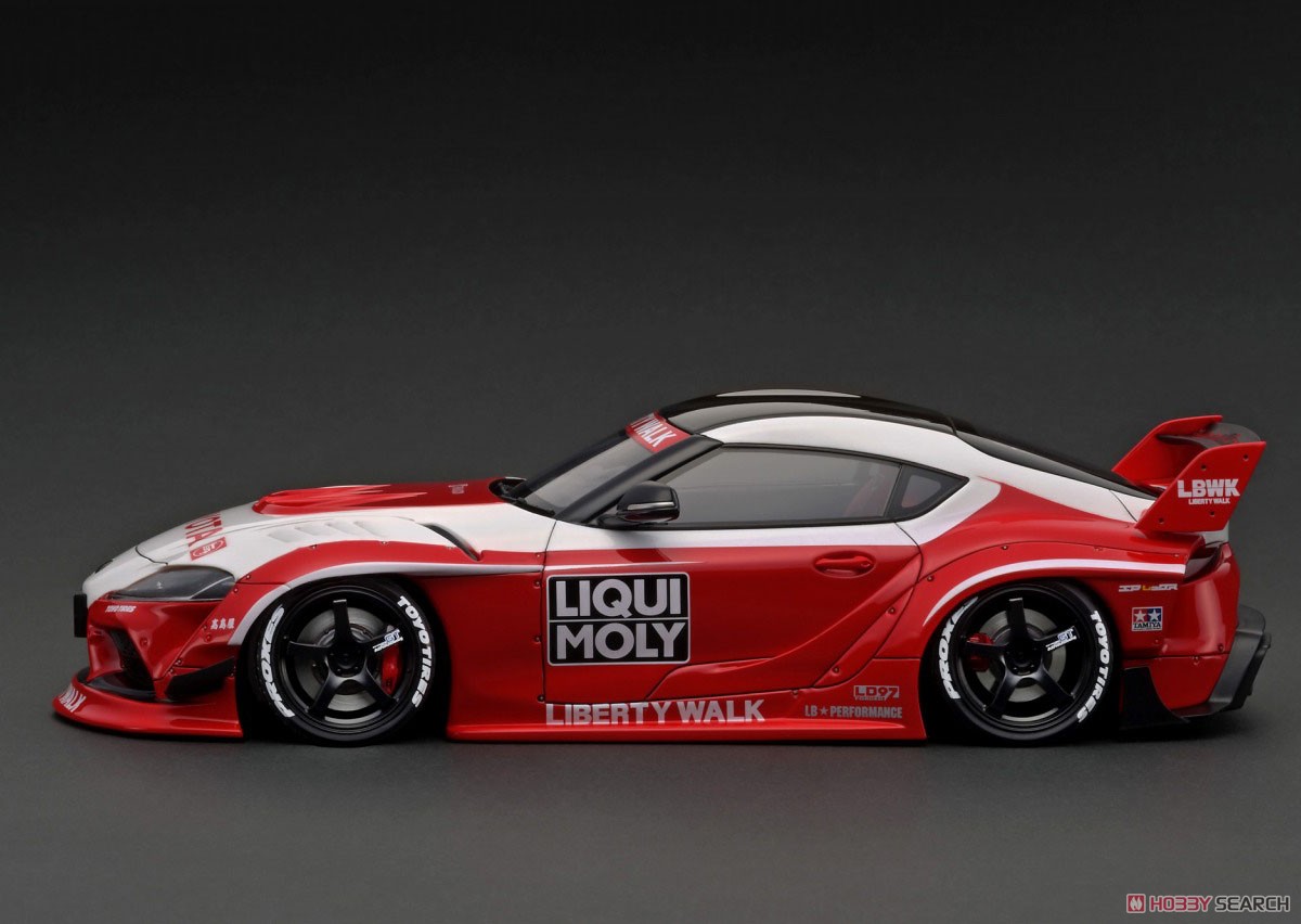 LB-WORKS TOYOTA SUPRA (A90) White/Red (ミニカー) 商品画像3