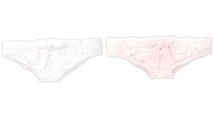 PNXS Ribbon Lace Shorts Set (White / Pink) (Fashion Doll)