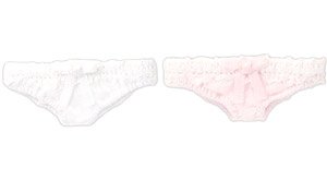 PNXS リボンレースショーツset (ホワイト・ピンク) (ドール)