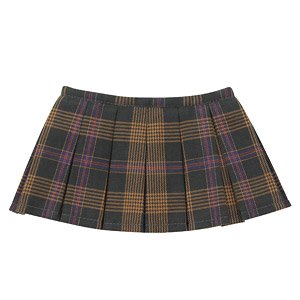 AZO2 Checkbox Pleated Skirt (Charcoal Check) (Fashion Doll)