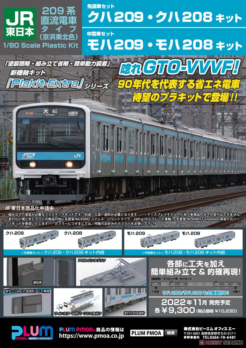 16番(HO) JR東日本 209系 直流電車タイプ (京浜東北色) クハ209・クハ208 キット (2両・組み立てキット) (鉄道模型) その他の画像2