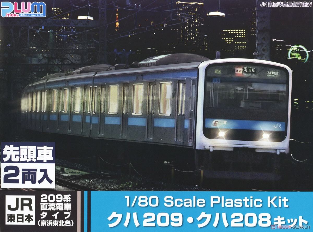 16番(HO) JR東日本 209系 直流電車タイプ (京浜東北色) クハ209・クハ208 キット (2両・組み立てキット) (鉄道模型) パッケージ1