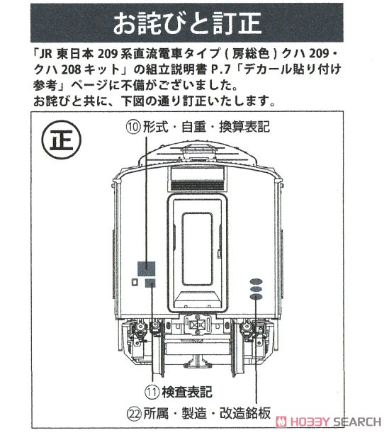 1/80(HO) J.R. East Series 209 Style (Boso Color) KUHA209, KUHA208 Kit (2-Car Unassembled Kit) (Model Train) Color3