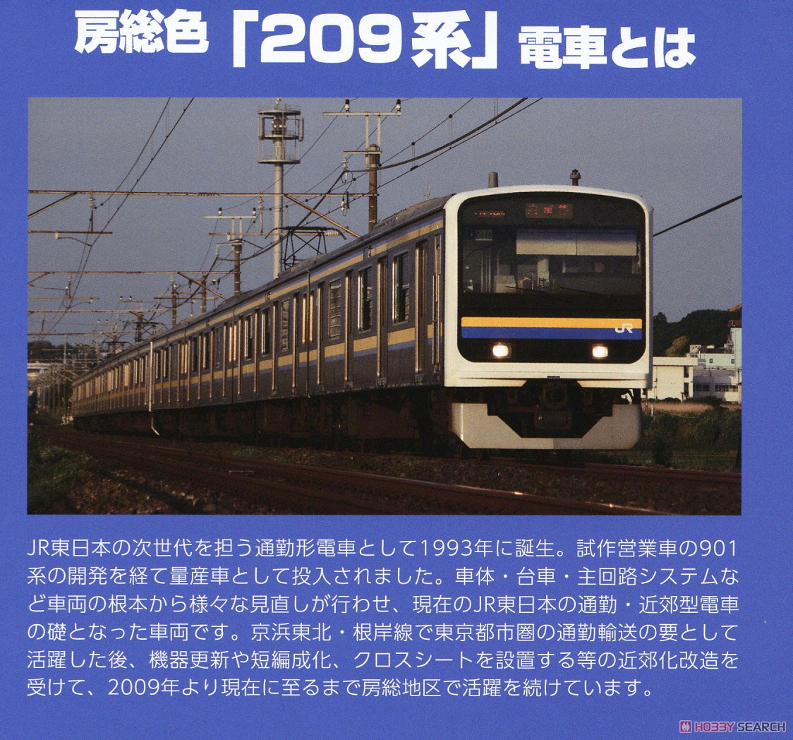 16番(HO) JR東日本 209系 直流電車タイプ (房総色) モハ209・モハ208 キット (2両・組み立てキット) (鉄道模型) 解説1