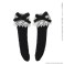 Ribbon Lace Short Socks (Black x Black) (Fashion Doll) 商品画像1 Thumbnail