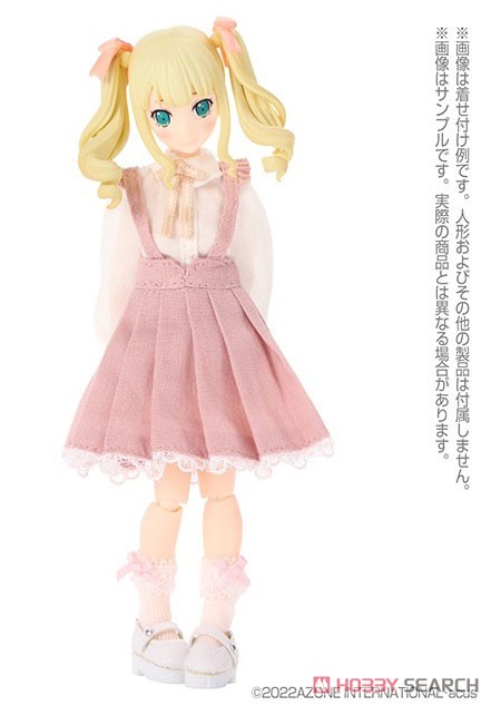 Ribbon Lace Short Socks (White x Pink) (Fashion Doll) その他の画像1