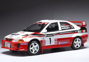 三菱 ランサー RS Evolution V 1998年RACラリー #1 T.Makinen/R.Mannisenmaki (ミニカー)