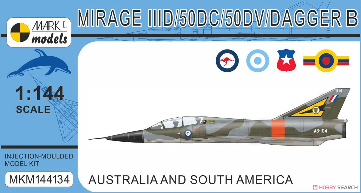 Mirage IIID/50DC/50DV/Dagger B Two-seater `Australia & South America` (Plastic model) Package1