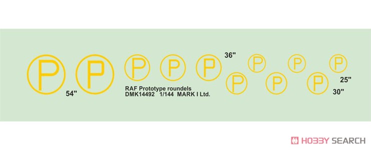 RAF Prototype Roundels `P` Mark Decal (2 Sheets) (Decal) Item picture1