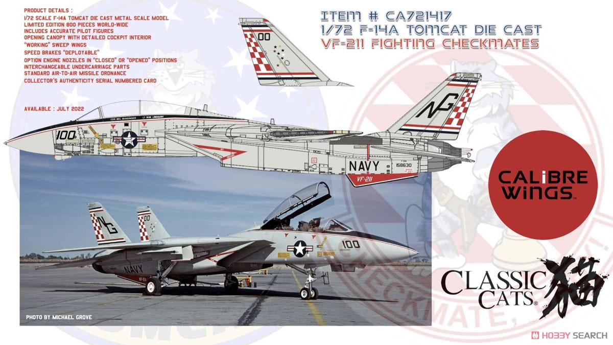 F-14A アメリカ海軍 VF-211 Fighting Checkmates (完成品飛行機) その他の画像1