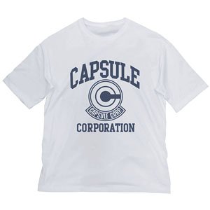Dragon Ball Capsule Corporation Big Silhouette T-Shirt White XL (Anime Toy)