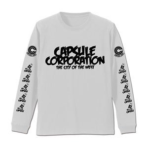 Dragon Ball Capsule Corporation Long Sleeve T-Shirt White S (Anime Toy)