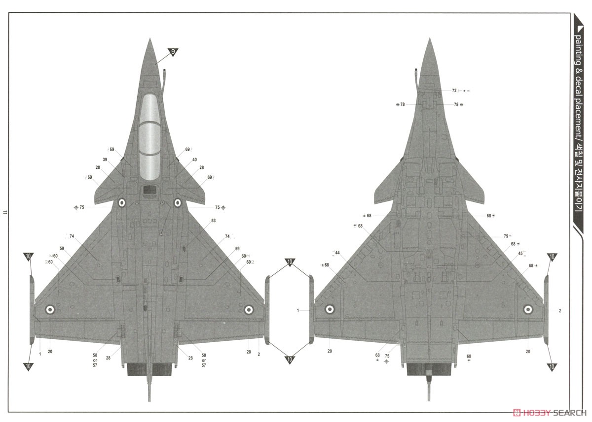 ラファールC `フランス空軍 第1戦闘飛行隊 プロヴァンス 2012` (プラモデル) 塗装5