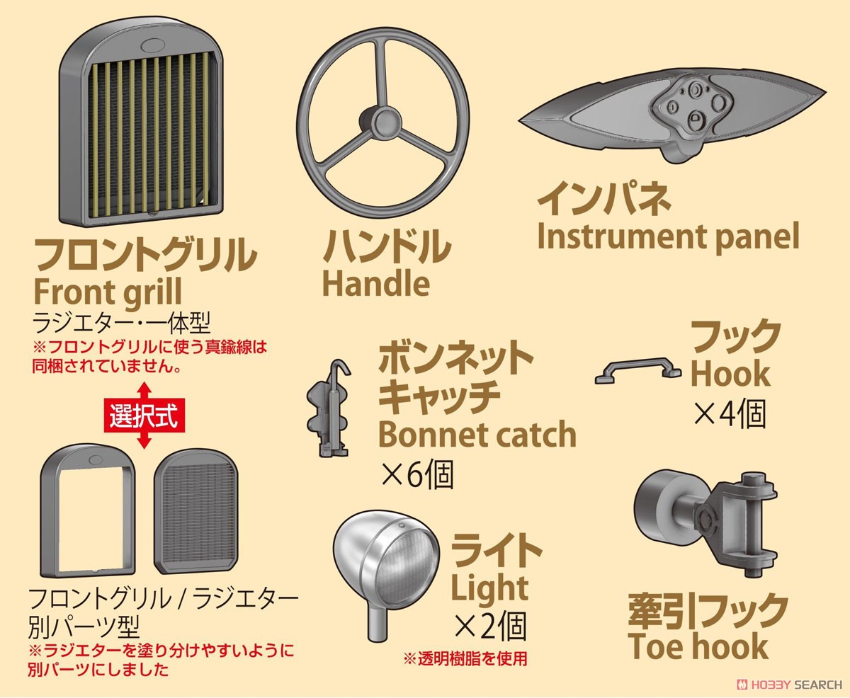 ロシア フィールドカー GAZ67 3Dパーツセット [対応キット：タミヤMM35021] (プラモデル) その他の画像1