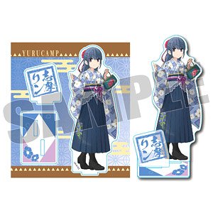 Acrylic Stand Laid-Back Camp Season 2 Rin Shima Kimono Ver. (Anime Toy)