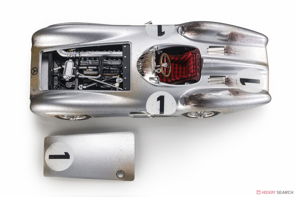 メルセデス W196R ストリームライン 1954 イギリスGP No,1 J.M.ファンジオ ボンネットフード脱着可能(ケース付) 汚し塗装 (ミニカー) 商品画像3