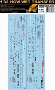 Messerschmitt Bf109G/K Stencils Part II (Decal)