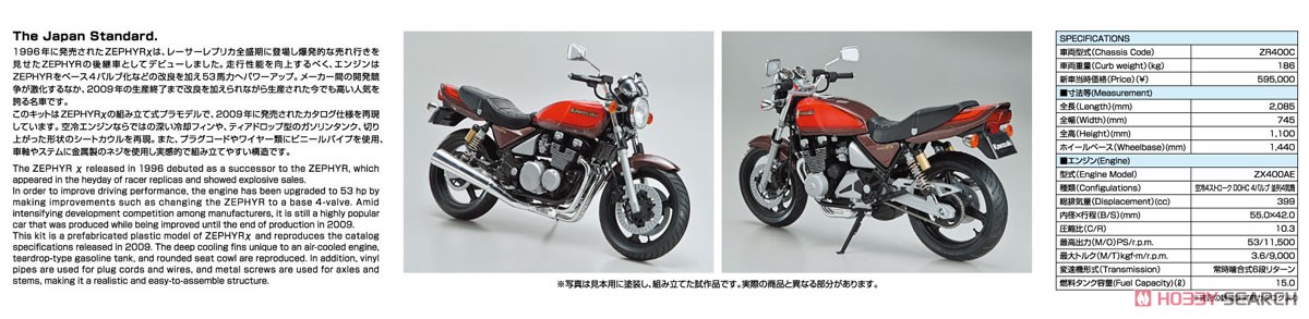 カワサキ ZR400C ZEPHYRχ `09 (プラモデル) その他の画像2