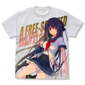 Aokana: Four Rhythm Across the Blue Misaki Tobisawa Full Graphic T-Shirt White XL (Anime Toy)