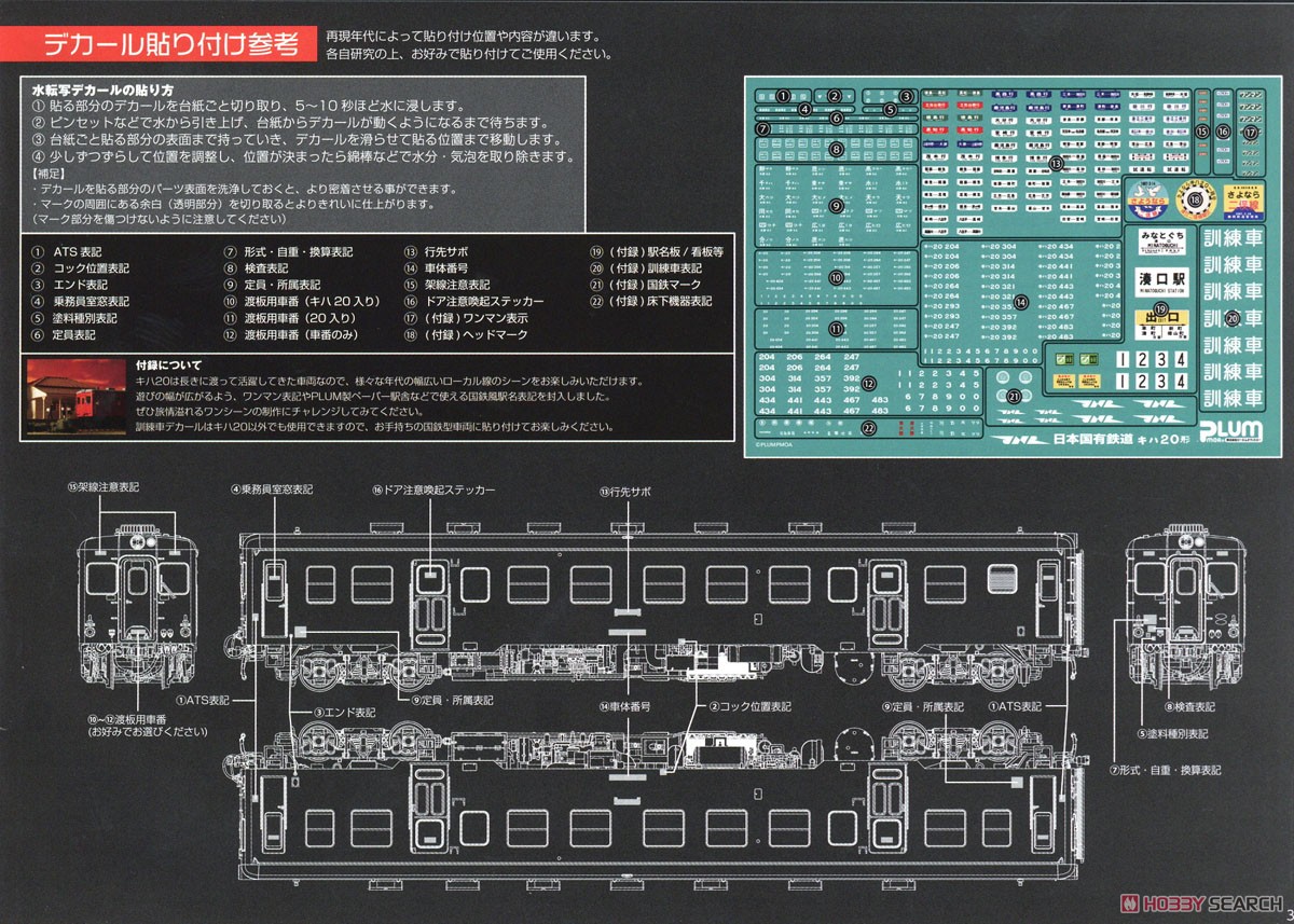 1/80(HO) Japan National Railways Diesel Car Type KIHA20-200 Style Kit (Unassembled Kit) (Model Train) Color2