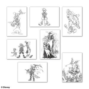 Kingdom Hearts Postcard Set Illustrated by Tetsuya Nomura A Type (Anime Toy)