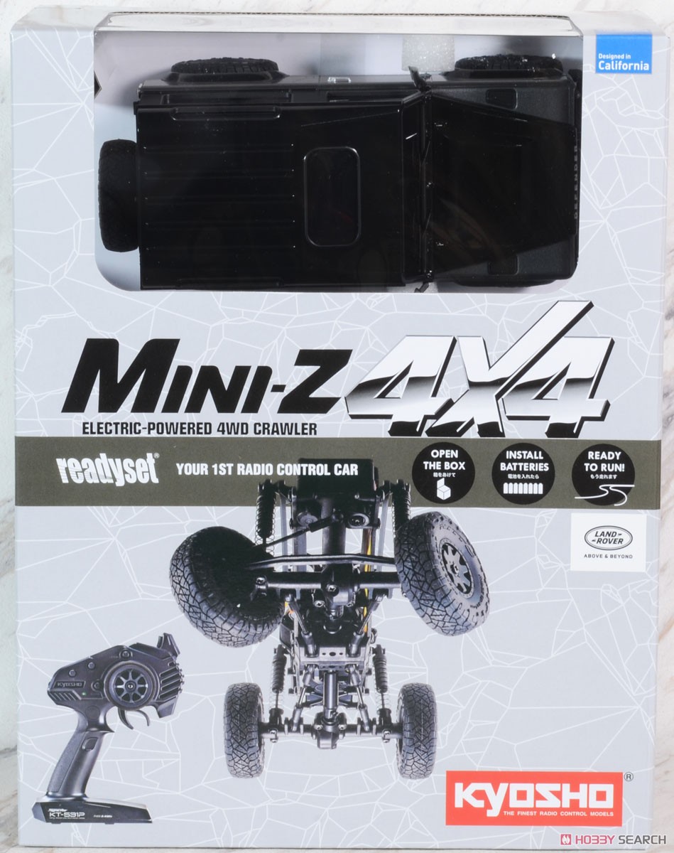 ミニッツ4×4 レディセット ランドローバー ディフェンダー 90 オートバイオグラフィー コリスグレー / サントリーニブラック (ラジコン) パッケージ1