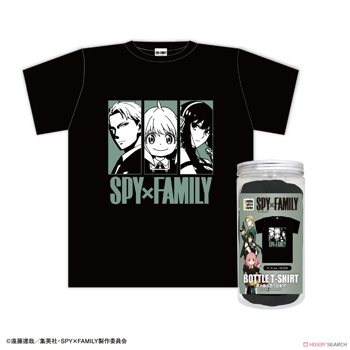 SPY×FAMILY ボトル入りTシャツ A クールver. (BLACK) (キャラクターグッズ) 商品画像1