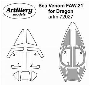 シーベノム FAW.21 塗装マスクシール (ドラゴン用) (プラモデル)