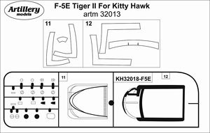F-5E タイガーII 塗装マスクシール (キティーホーク用) (プラモデル)