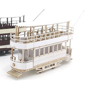 Double Decker Tram (Osaka Style) Display Model Paper Kit (Unassembled Kit) (Model Train)