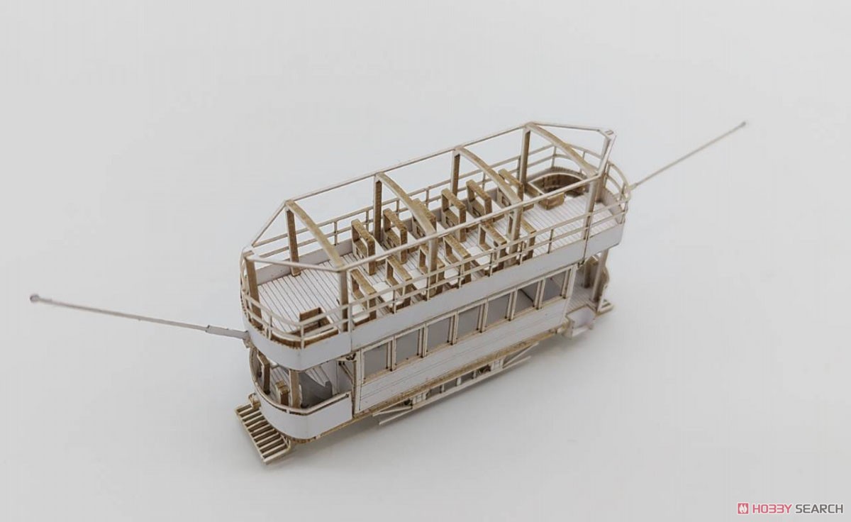 Double Decker Tram (Osaka Style) Display Model Paper Kit (Unassembled Kit) (Model Train) Item picture1