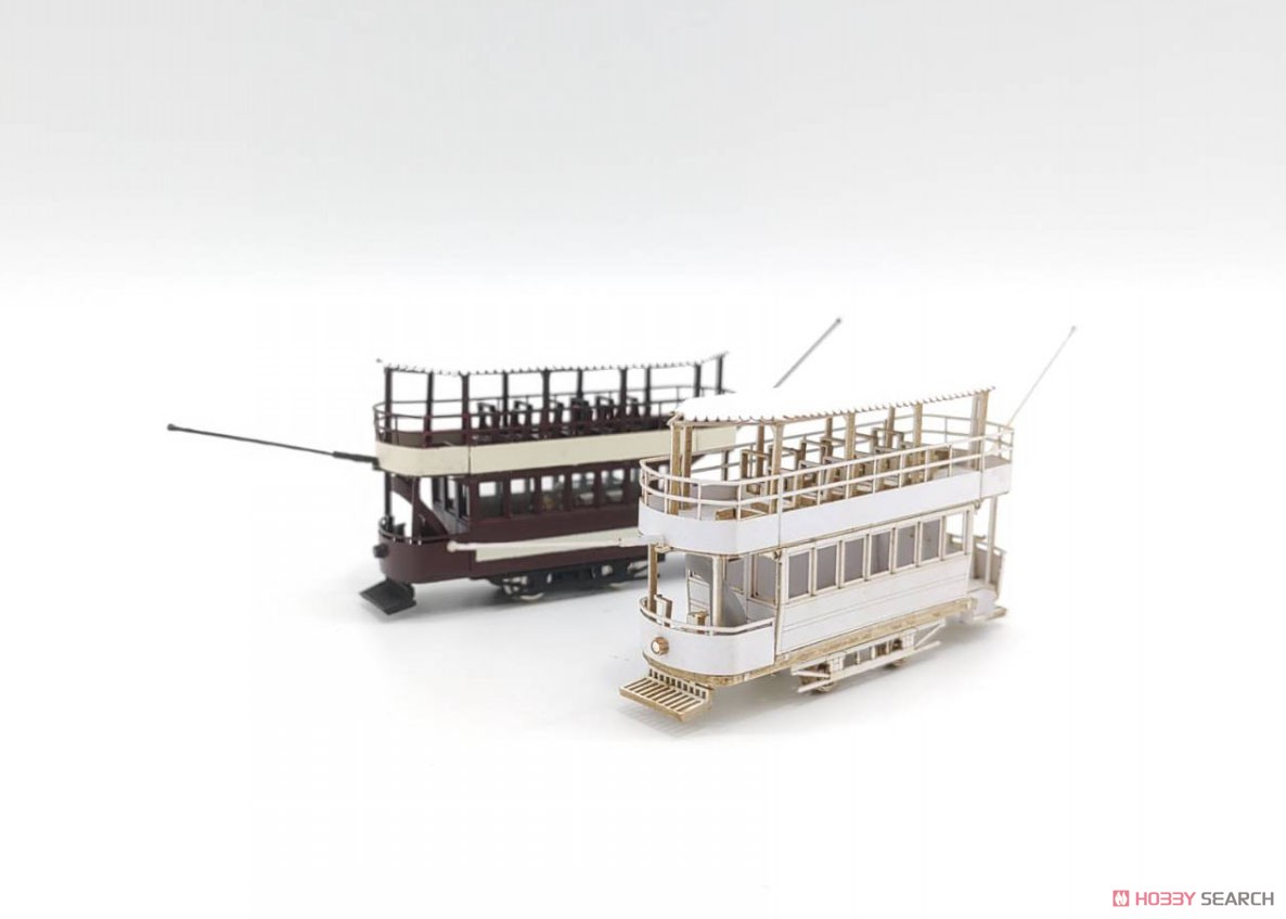Double Decker Tram (Osaka Style) Display Model Paper Kit (Unassembled Kit) (Model Train) Other picture1