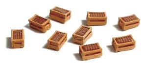 211048 (N) Wooden Box (Brown Bottle) (9 Pieces) (Model Train)