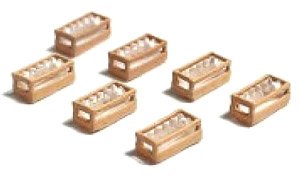 211050 (N) Wooden Box (Clear Bottle) (7 Pieces) (Model Train)