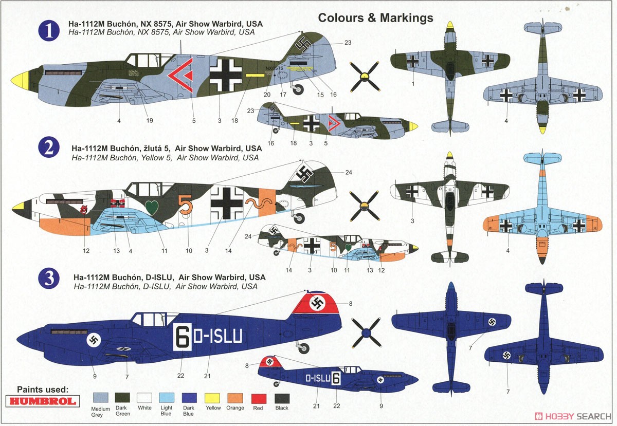 HA-1112M-1L Buchon `The Air Show Star` (Plastic model) Color3