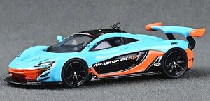 マクラーレン P1 GTR ライトブルー/オレンジ (ミニカー)