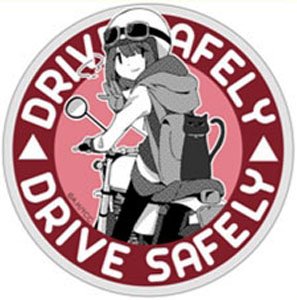 Laid-Back Camp Reflector Magnet Sticker 18 Ayano & Bike (Anime Toy)