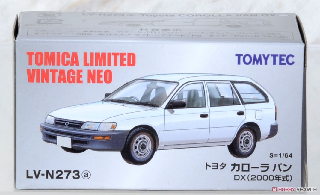 TLV-N273a Toyota Corolla Van DX (White) 2000 (Diecast Car) Package1