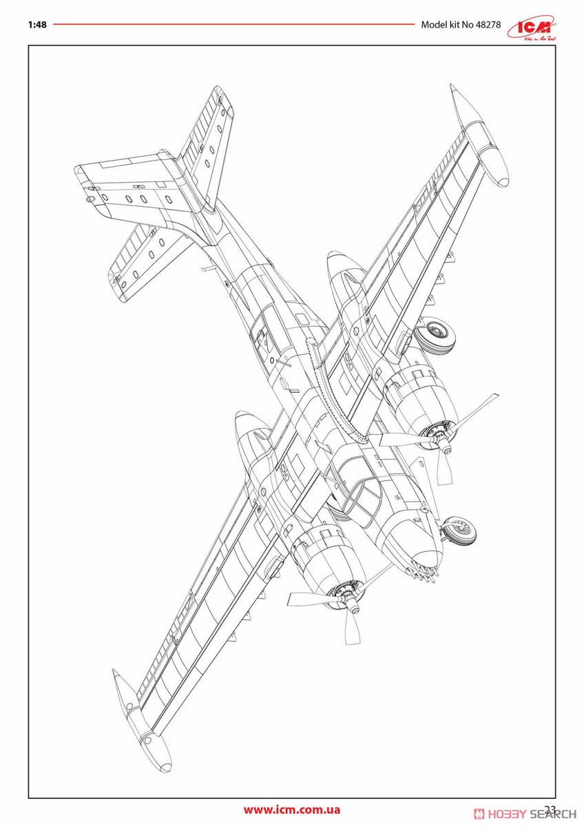 B-26K Counter Invader (Early) (Plastic model) Assembly guide(Eng)3