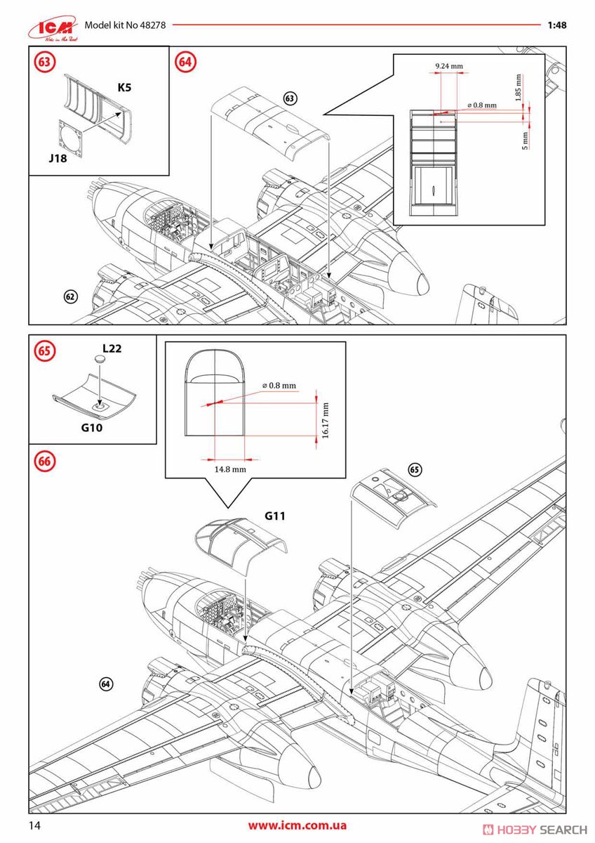 B-26K Counter Invader (Early) (Plastic model) Assembly guide14