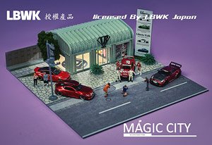 LBWK ジオラマ (LEDライト付属) ショールーム (ミニカー)