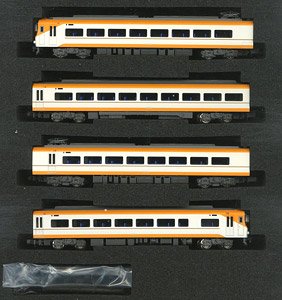 Kintetsu Series 12410 (12414 Formation, New Color, w/Open Gangway Door Parts) Standard Four Car Formation Set (w/Motor) (Basic 4-Car Set) (Pre-colored Completed) (Model Train)