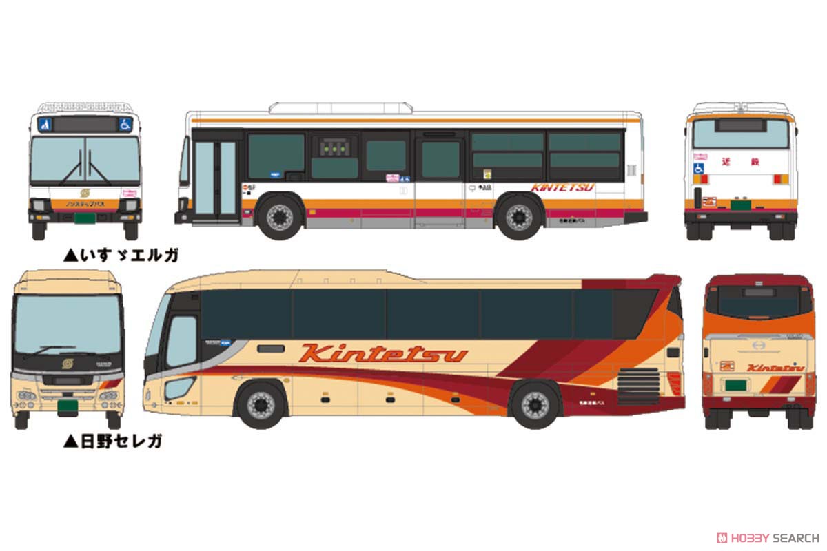 ザ・バスコレクション 名阪近鉄バス2台セット (2台セット) (鉄道模型) その他の画像1