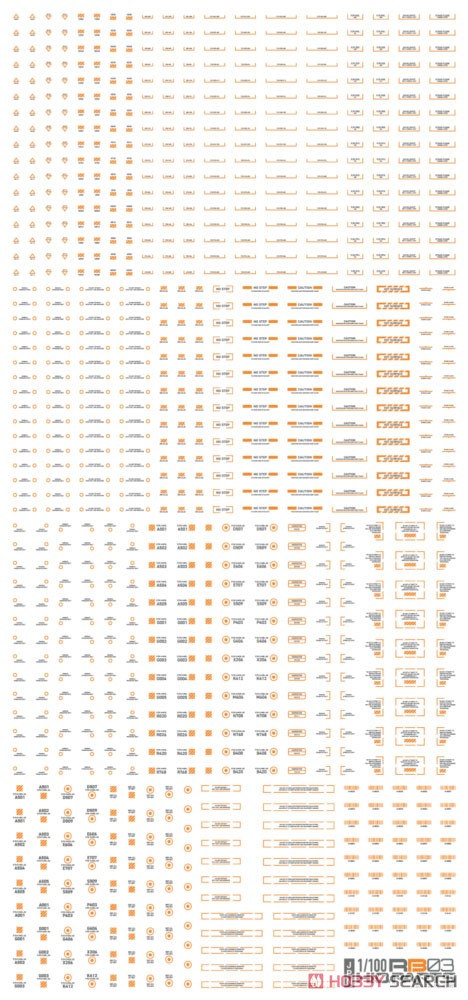 1/100 RB03 Caution Decal Gray & Orange (Material) Other picture1