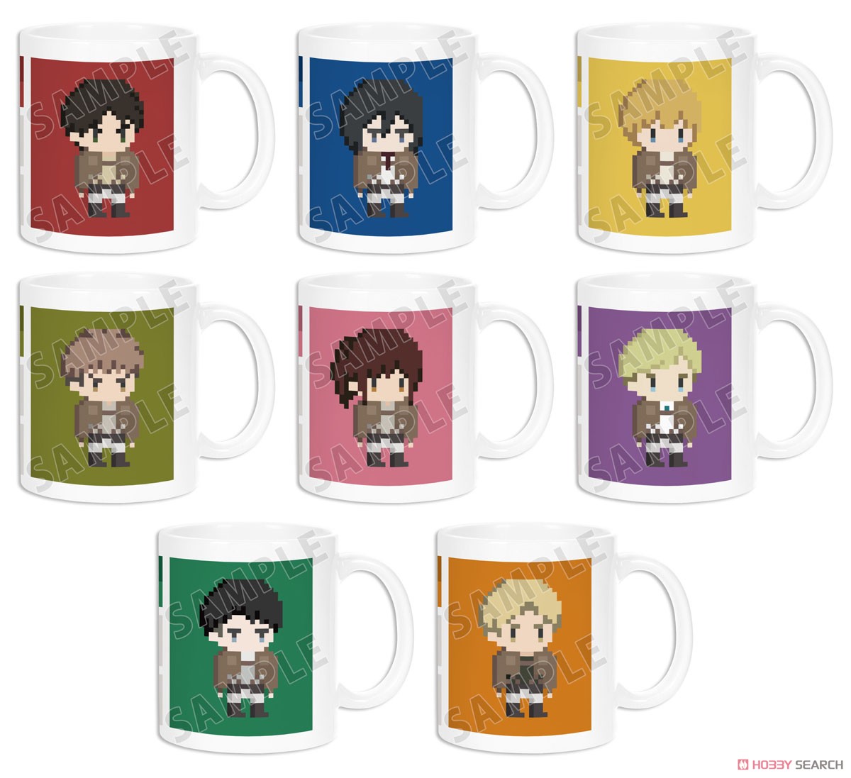 Attack on Titan Mikasa Mug Cup (One Night Werewolf Collabo Pixel Art Ver.) (Anime Toy) Other picture1